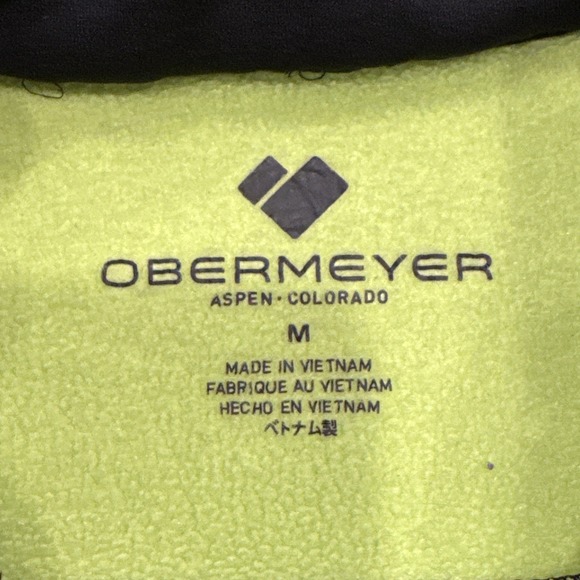 Obermeyer Boy's Rev Fleece Jacket in Green/Black Size Medium L81313 #1009 - Picture 7 of 12